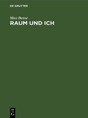 cover image of Raum und Ich